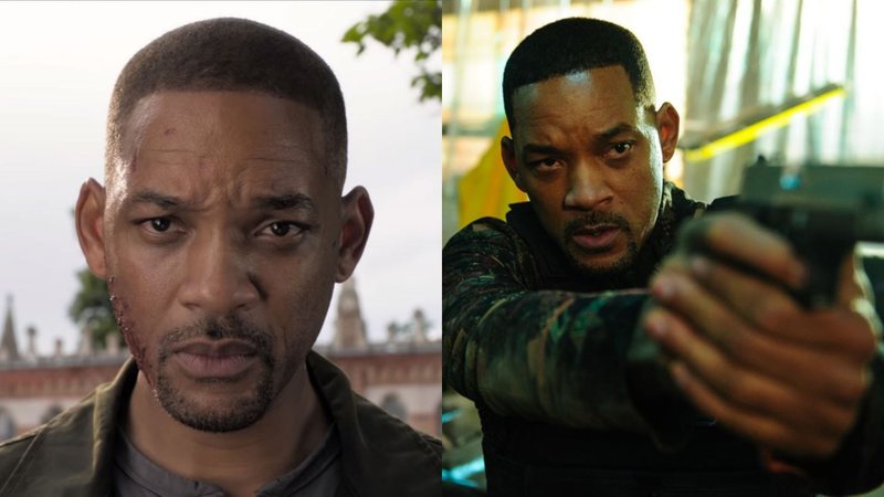 Will Smith em Projeto Gemini (foto: Reprodução/Paramount Pictures) e em Bad Boys para Sempre (foto: Reprodução)