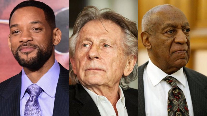 Will Smith (Foto:  Jason Merritt/Getty Images), Roman Polanski (Foto; Adam Nurkiewicz / Getty Images) e Bill Cosby (Foto: Pool / Getty Images)