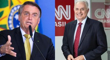 Montagem de Jair Bolsonaro (Foto: Andressa Anholete / Getty Images) e William Waack (Foto: Divulgação)