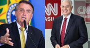 Montagem de Jair Bolsonaro (Foto: Andressa Anholete / Getty Images) e William Waack (Foto: Divulgação)