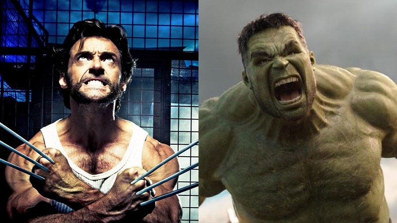 Hugh Jackman em X-Men Origens: Wolverine, e Mark Ruffalo como Hulk em Thor: Ragnarok (Foto: Reprodução Fox/ Marvel)