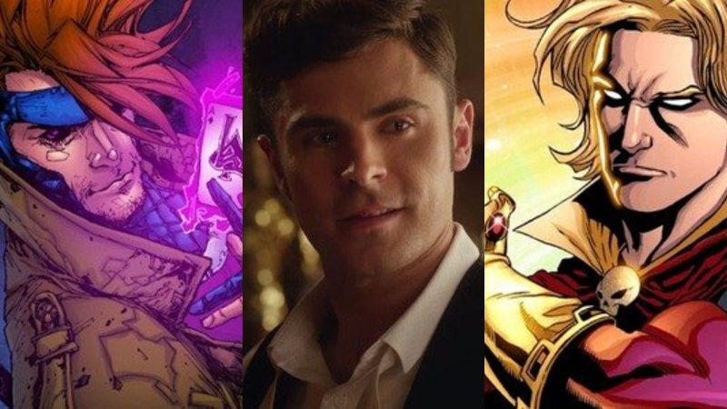 Gambit, Zac Efron e Adam Warlock (foto: reprodução Marvel Comics/ Netflix)