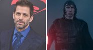 Zack Snyder (Foto: Getty Images / Mike Coppola / Equipe) e Adam Driver como Kylo Ren (foto: reprodução/ Lucasfilm)