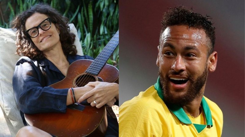 Zélia Duncan (Foto: Denise Andrade/Divulgação)/ Neymar em jogo do Brasil (Foto: Paolo Aguilar-Pool/Getty Images)