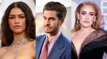 Zendaya (Foto: Handout/Getty Images) | Andrew Garfield (Foto: Jerod Harris/Getty Images) | Adele (Foto: Gareth Cattermole/Getty Images)