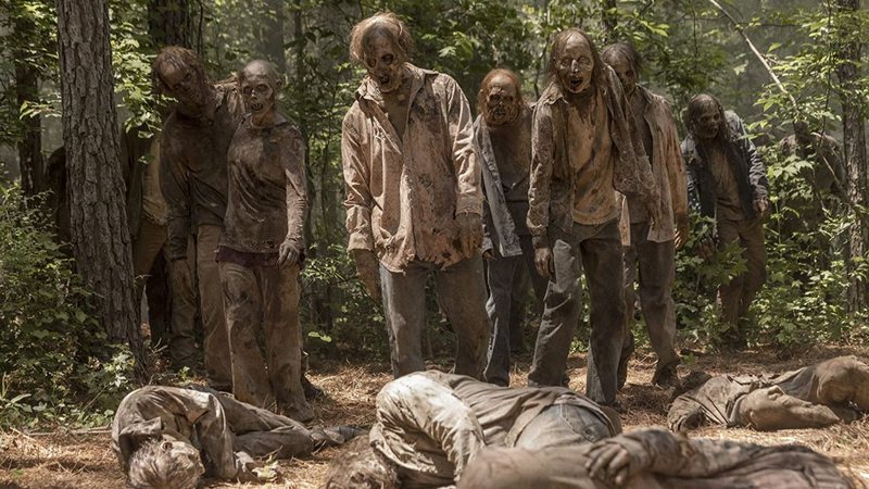 Zumbis em The Walking Dead (Foto: Reprodução/AMC)