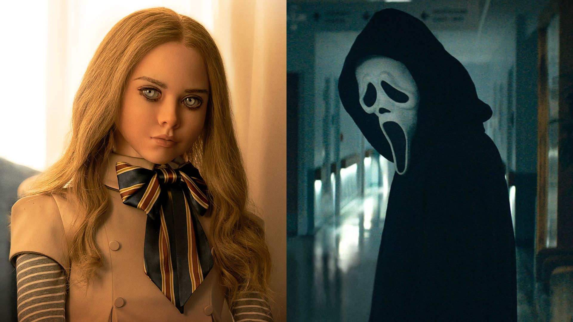 Cena de M3GAN e Pânico V (Fotos: Divulgação)