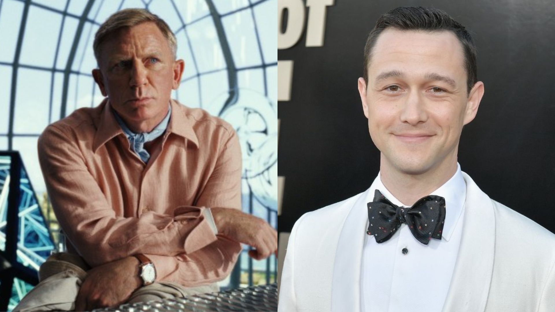 Daniel Craig em Glass Onion: Um Mistério Knives Out (Foto: Reprodução/Netflix) e Joseph Gordon-Levitt (Foto: Getty Images/Neilson Barnard)