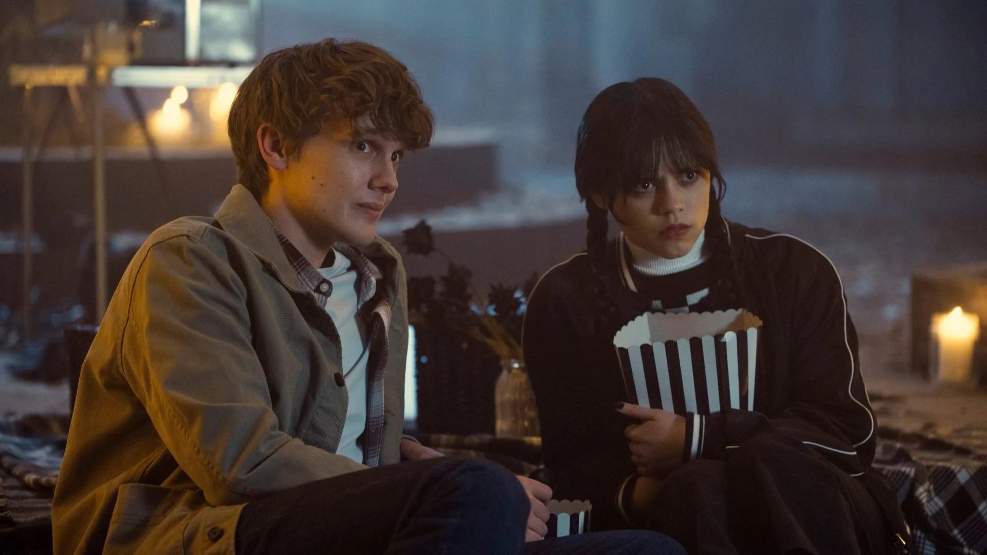 Jenna Ortega e Hunter Doohan em Wandinha (Foto: Divulgação/Netflix)