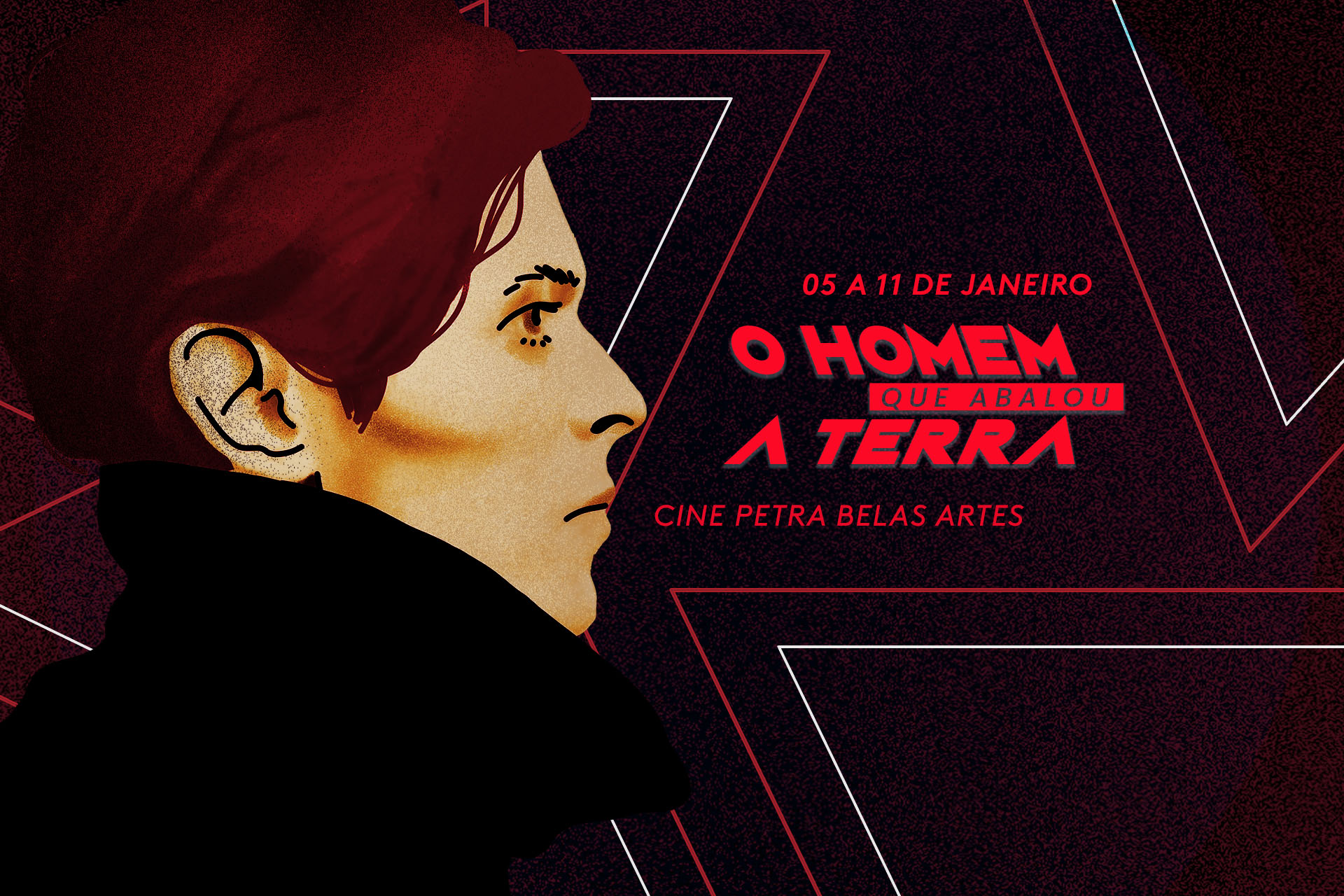 Banner de 'O Homem que Abalou a Terra: Cine Petra Belas Artes' (Foto: Divulgação)