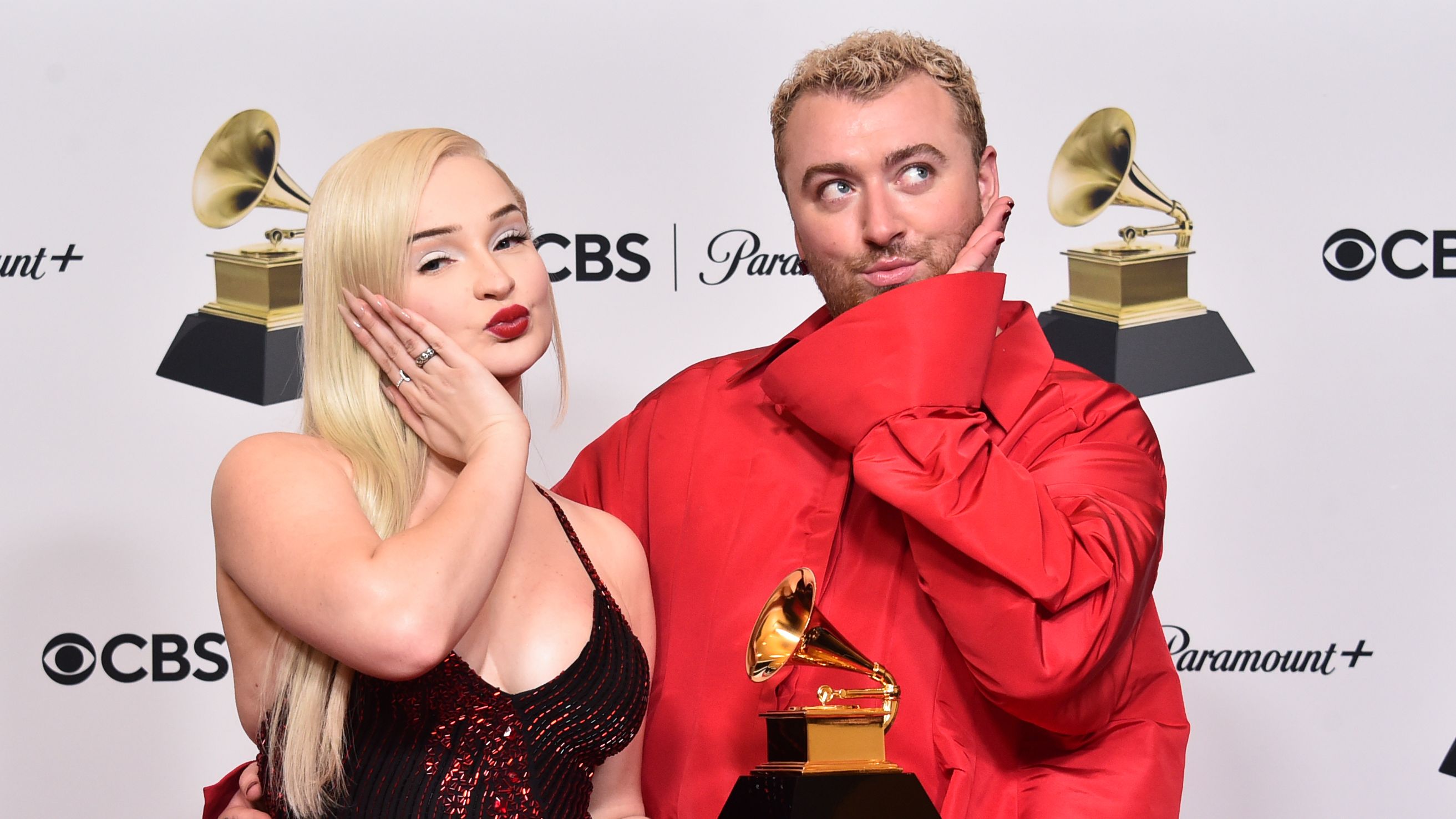 Kim Petras e Sam SMith (Foto:Alberto E. Rodriguez/Getty Images for The Recording Academy)