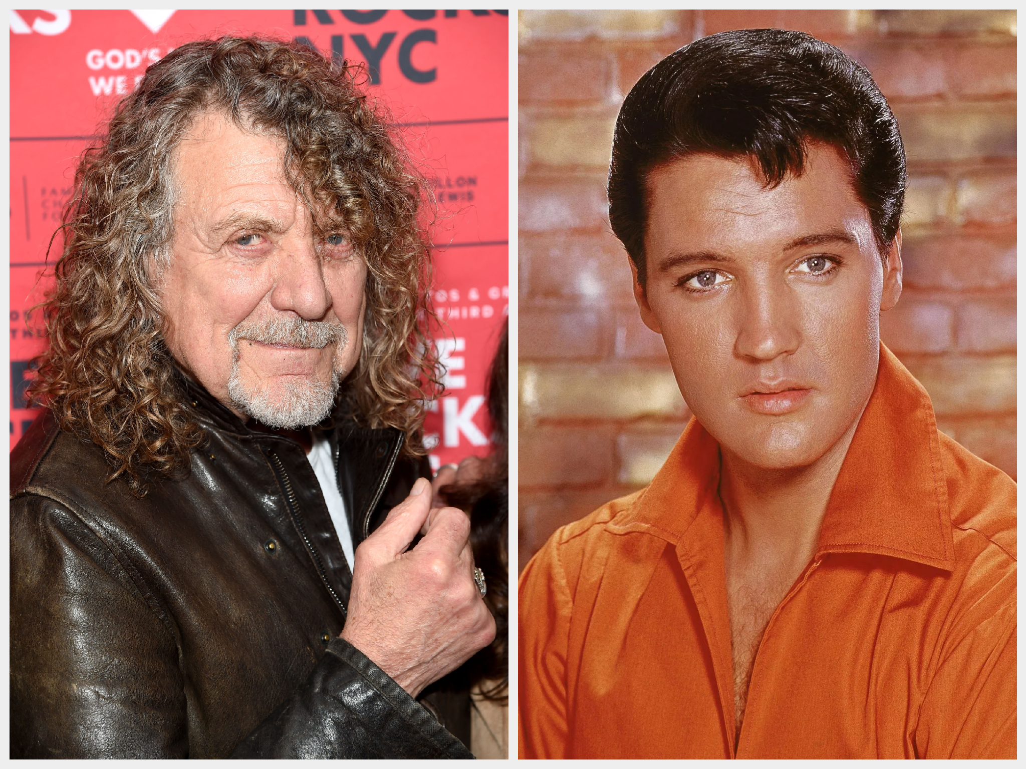 Robert Plant e Elvis Presley (Getty Images/Reprodução)