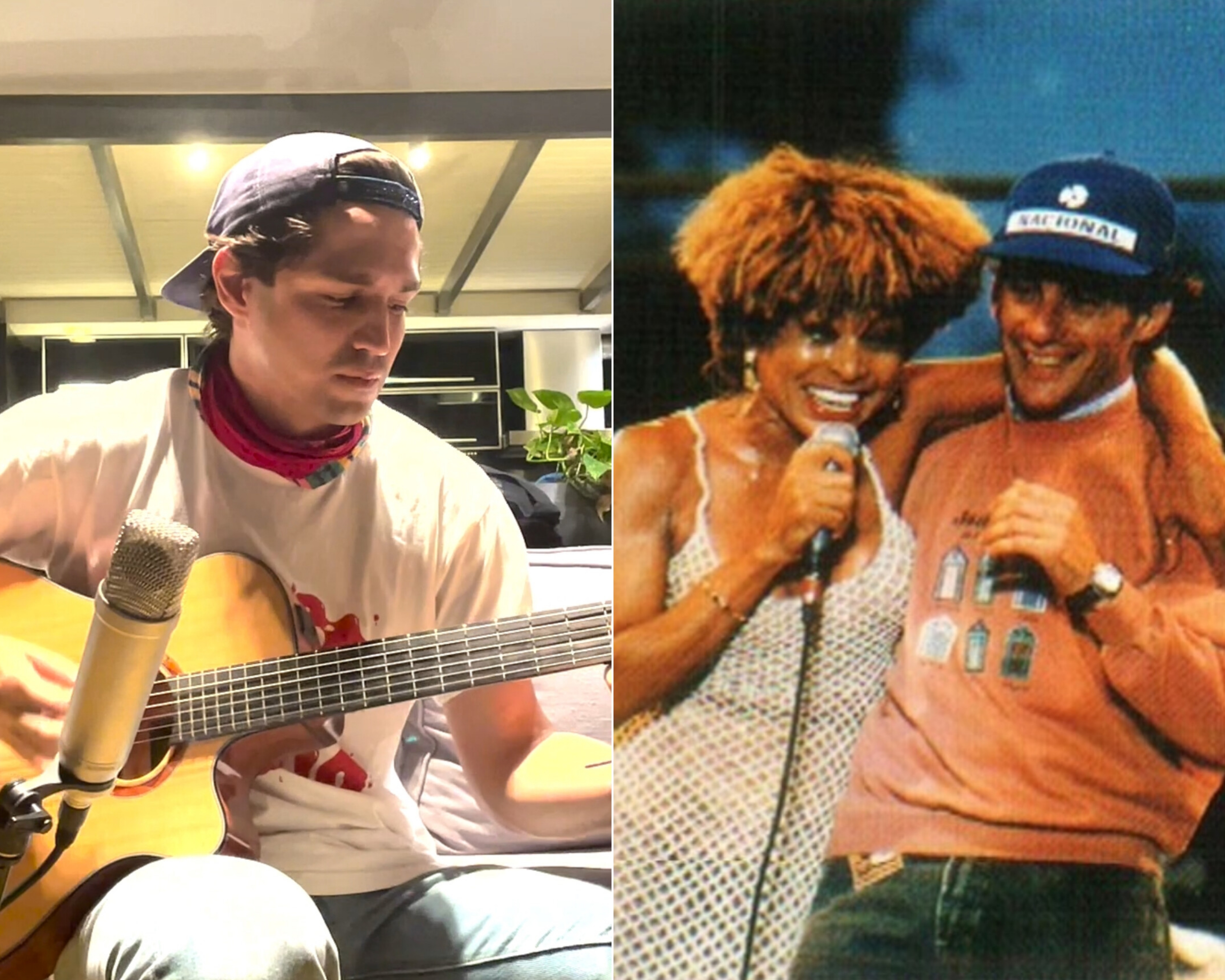 Gabriel Leone homenageia Tina Turner e Ayrton Senna para o programa 'Minha Canção', de Sarah Oliveira (Reprodução)