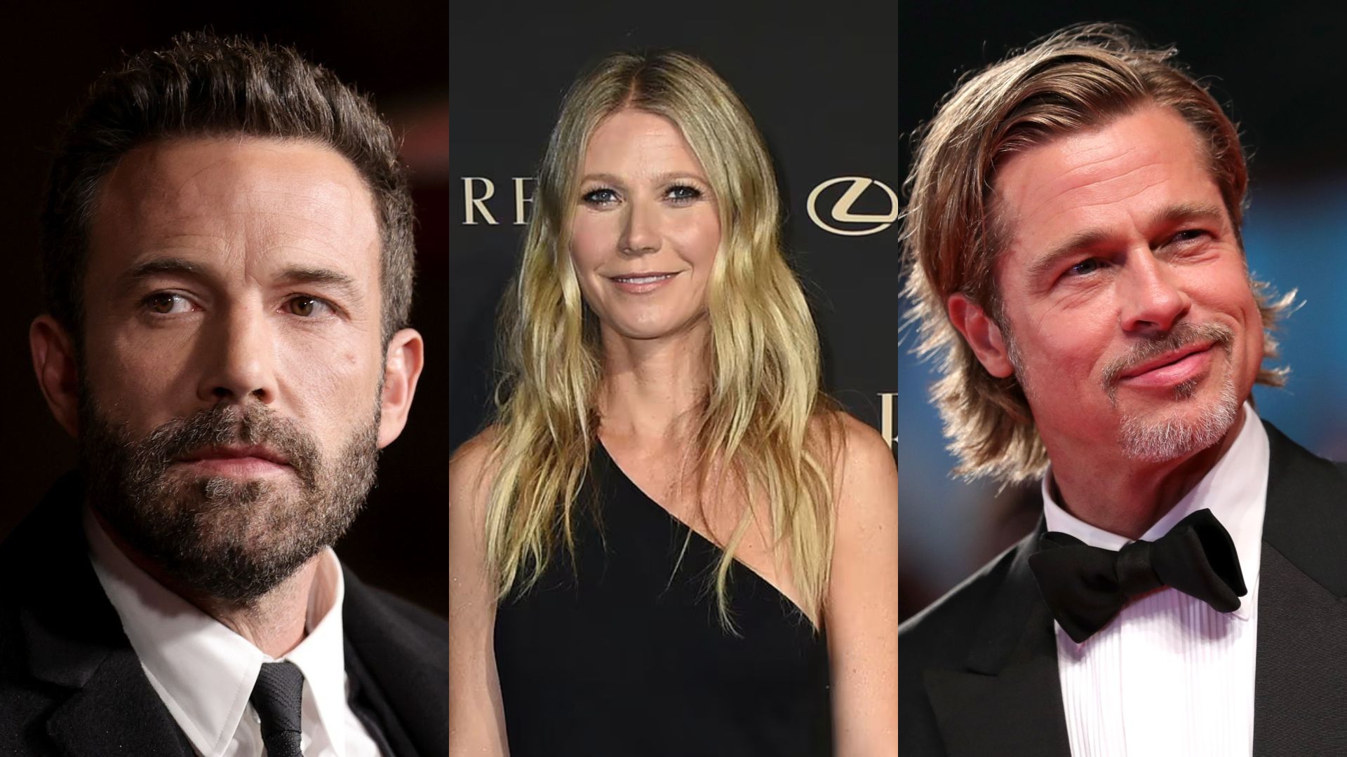 Ben Affleck (Foto: Amy Sussman/Getty Images), Gwyneth Paltrow (Foto: Getty Images) e Brad Pitt (Foto: Getty Images)