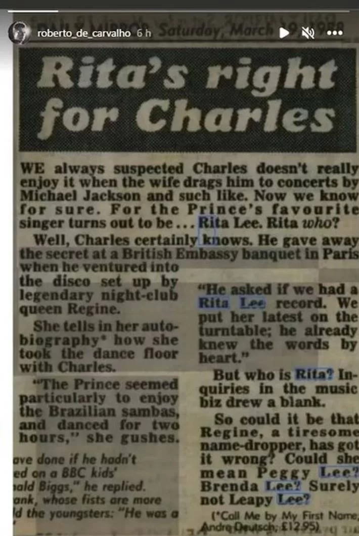 Reprodução de matéria do Daily Mirror em inglês.