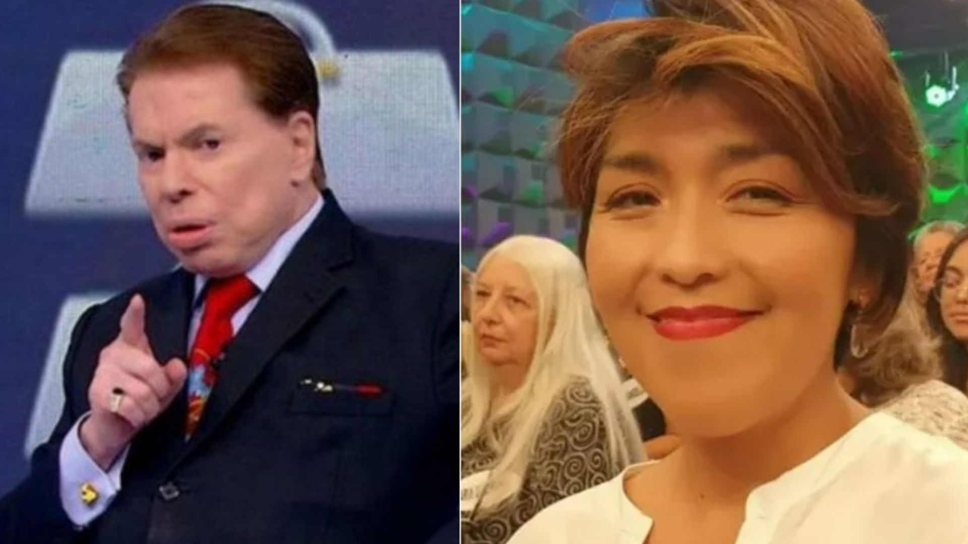 Silvio Santos e Daiza Lazarte Barros (Foto: reprodução/SBT)