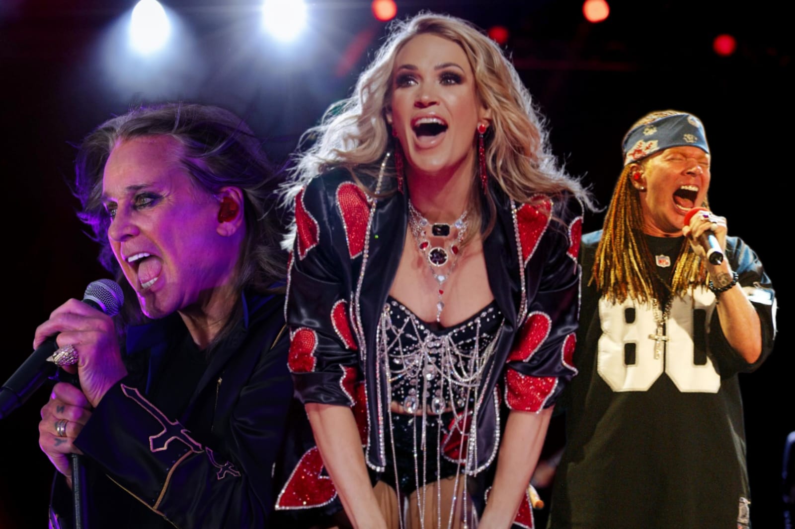 Carrie Underwood revela 'lado roqueiro' em programa de rádio (fotos: Getty Images)