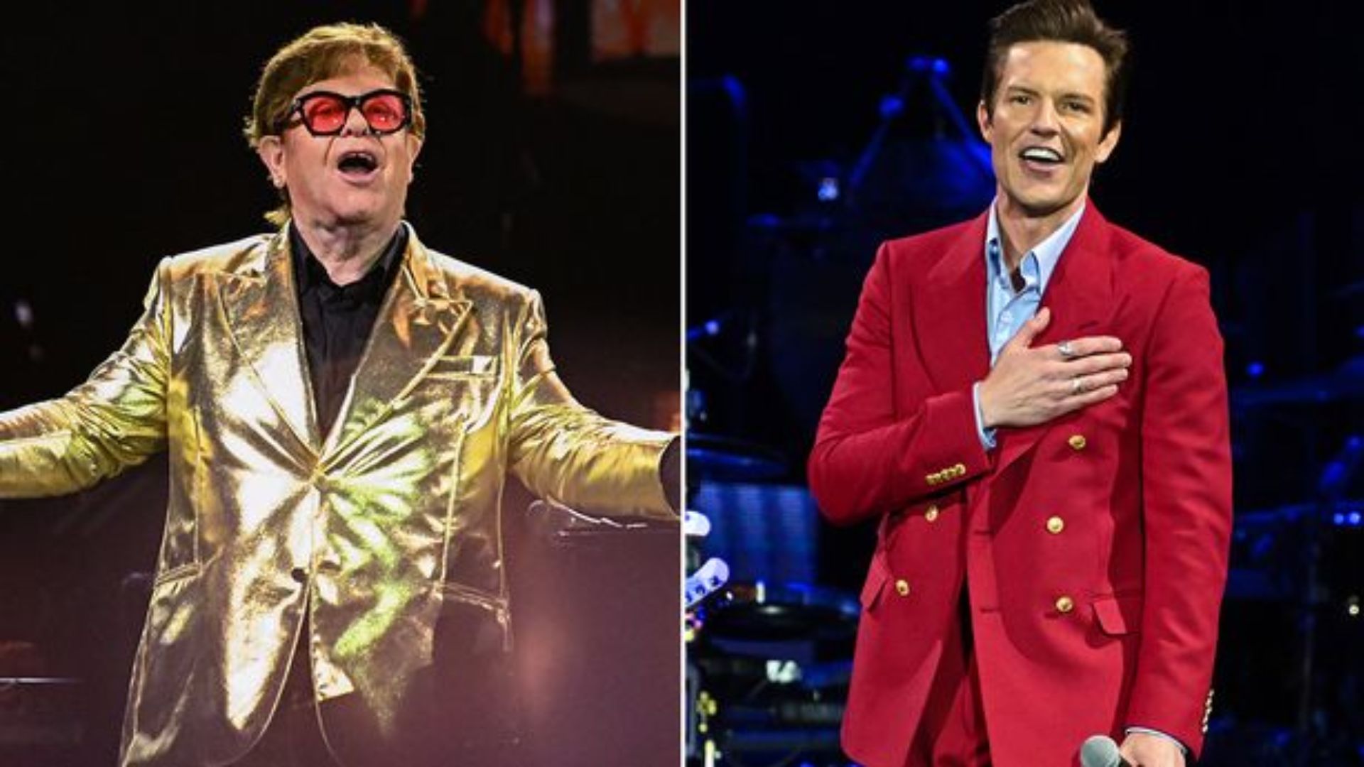 Elton John traz Brandon Flowers, do The Killers, para dueto inédito em 'Tiny Dancer' no Glastonbury [VÍDEO]