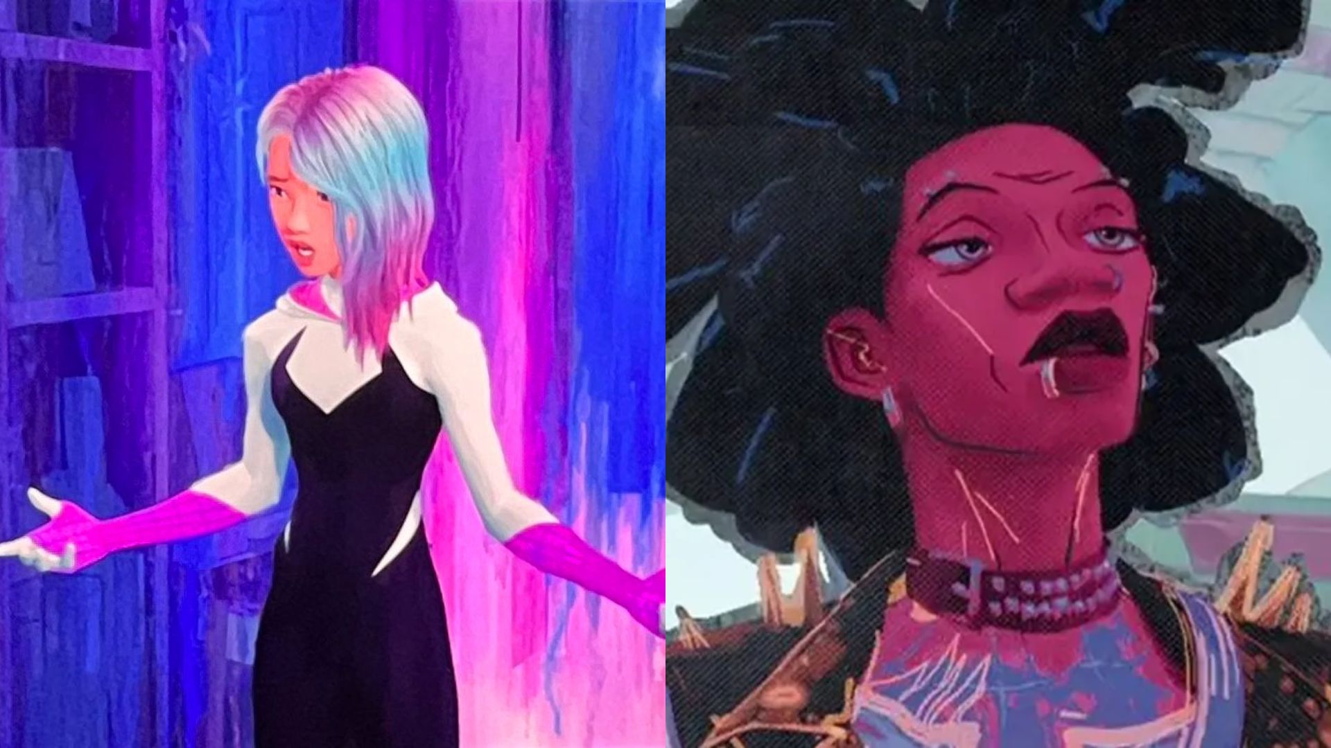 Gwen Stacy e Hobie Brown em Homem-Aranha: Através do Aranhaverso (Foto: Reprodução/Sony Pictures Animation)