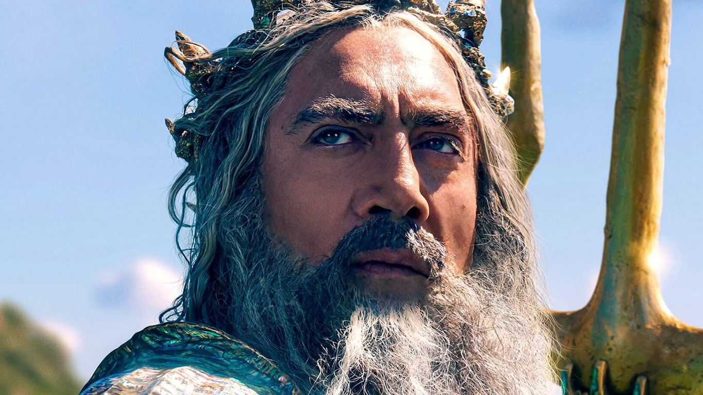 Javier Bardem como Rei Tritão (Foto: Divulgação / Walt Disney Pictures)