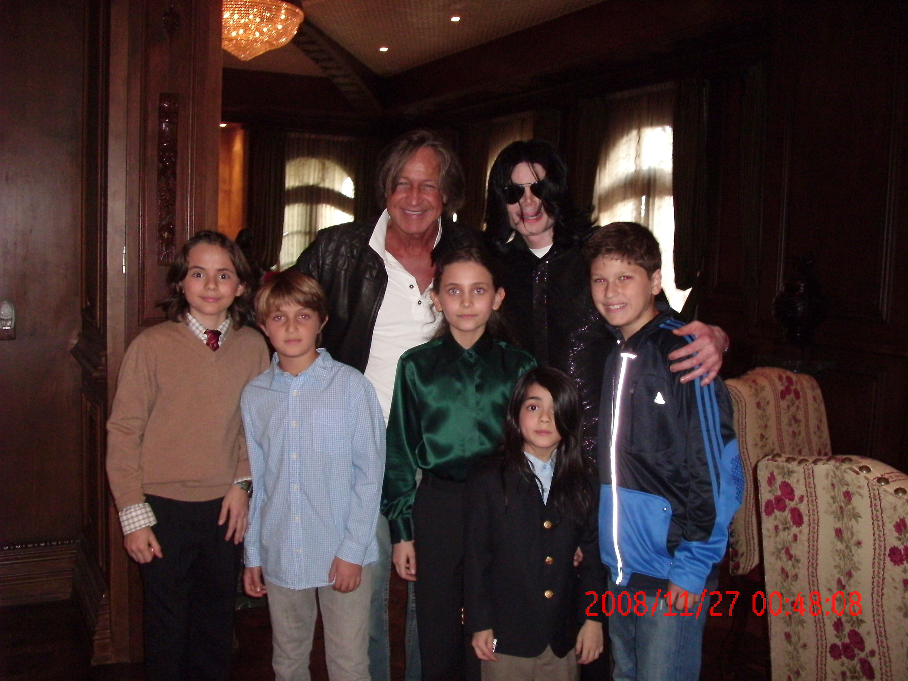 Michael Jackson com os filhos