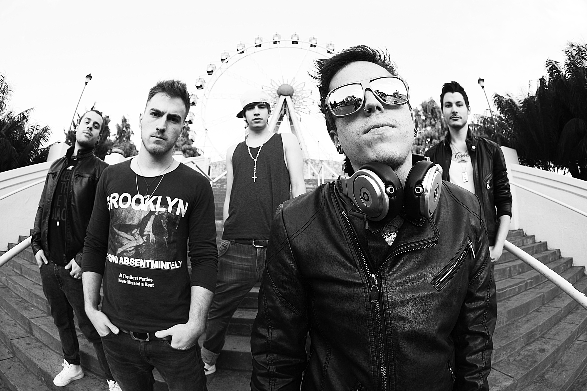 DH, Bruno, Dan, Dave e Dash - Banda Cine (imagem de divulgação)