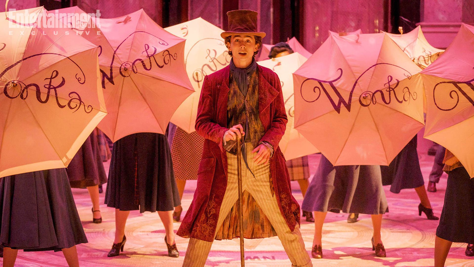 Timothée Chalamet como Willy Wonka