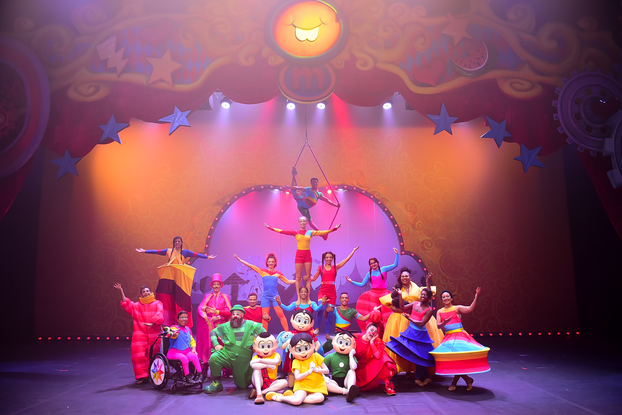 Cenas do musical Circo Turma da Mônica (Andy Santana/Divulgação)