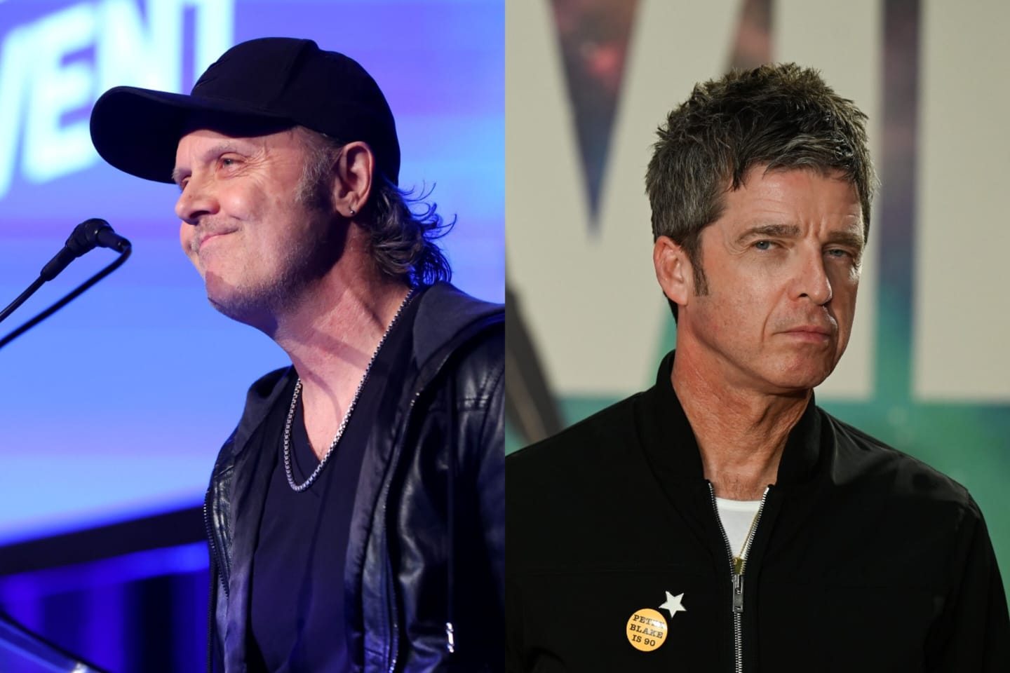 Lars Ulrich e Noel Gallagher (Getty Images)