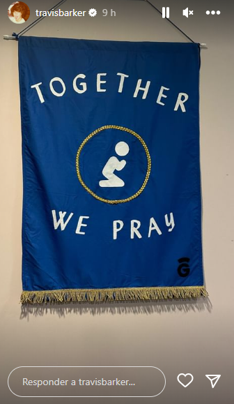 Travis Barker nos stories do Instagram