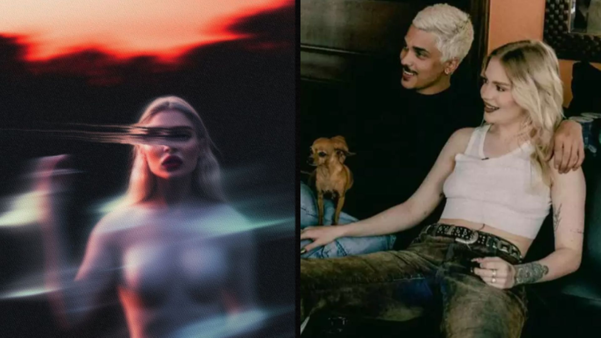 Capa do disco 'Escândalo Íntimo' (Foto: reprodução) / Luisa Sonza e ex-namorado, Chico Mendes (Foto: reprodução / Instagram)