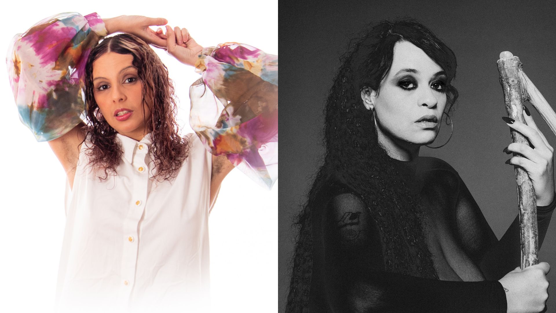 Luiza Lian (Foto: Leon Gurfein) e Tulipa Raiz (Foto: Nino Andres Biasizzo)