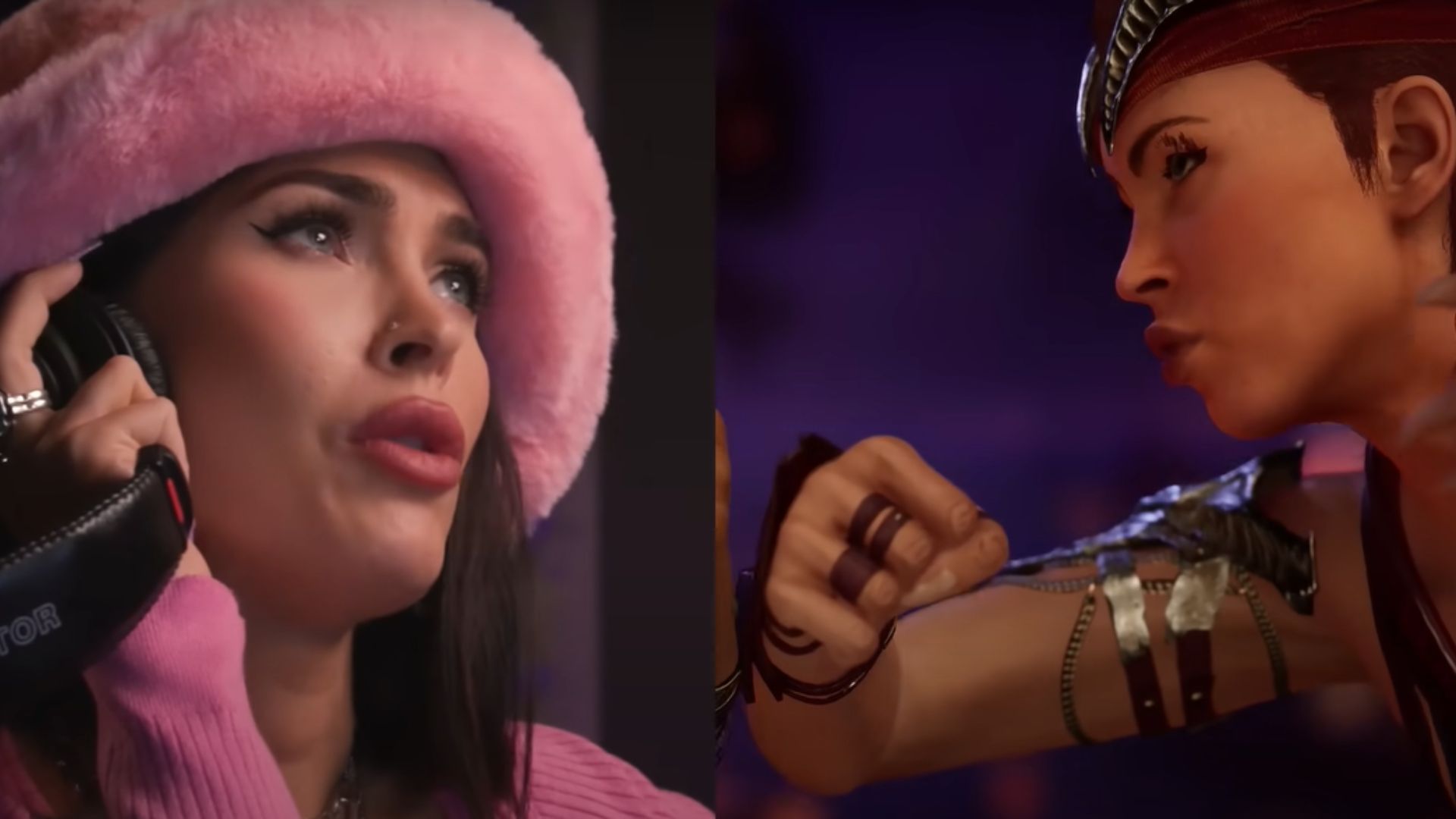 Megan Fox dublando Nitara (Reprodução/YouTube)