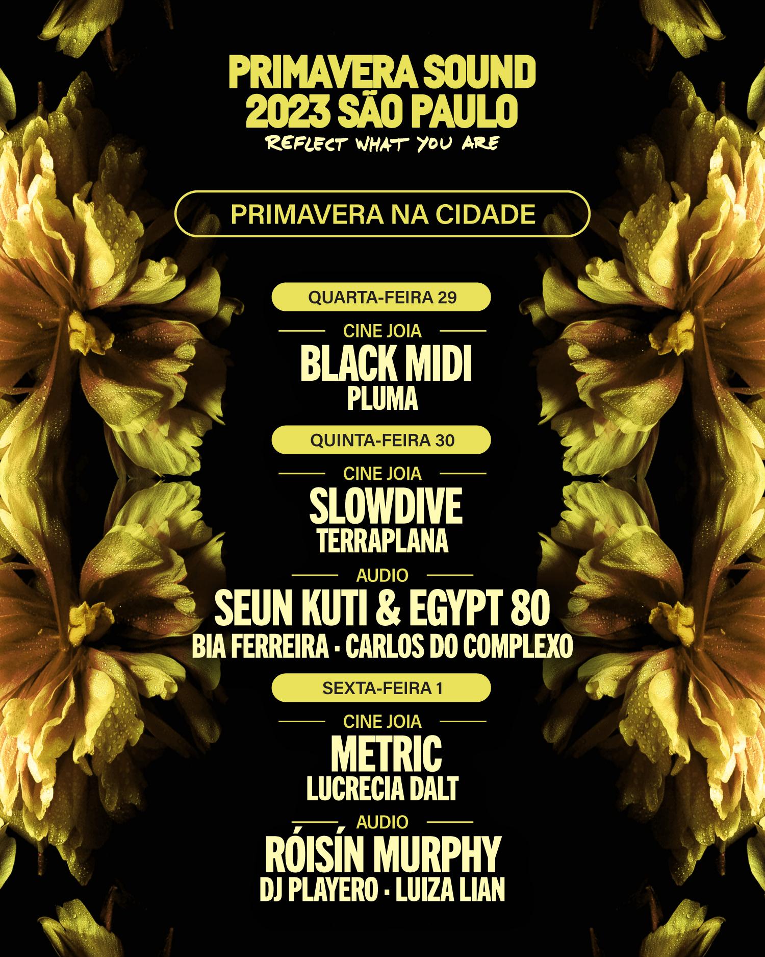 Lineup do Primavera na Cidade 2023