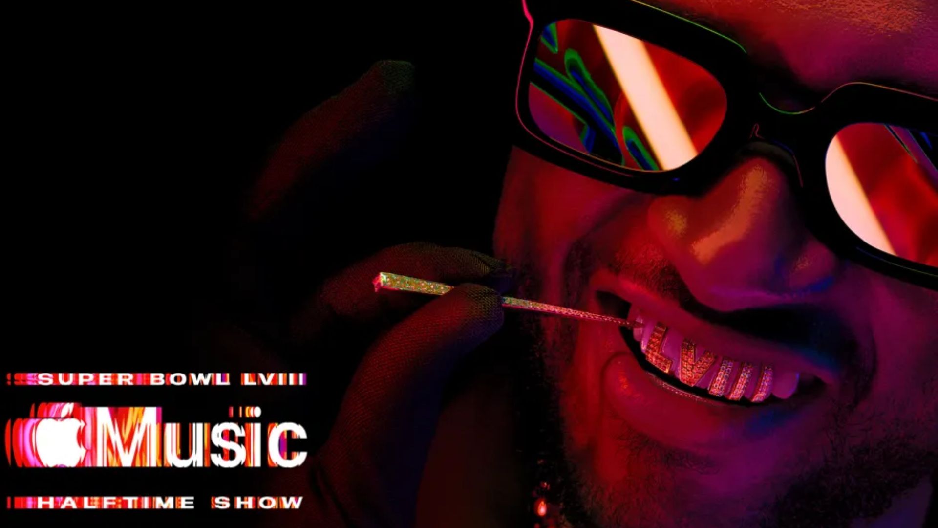 Usher no pôster do Halfitme Show do Super Bowl LVIII (Foto: Divulgação / Apple Music)