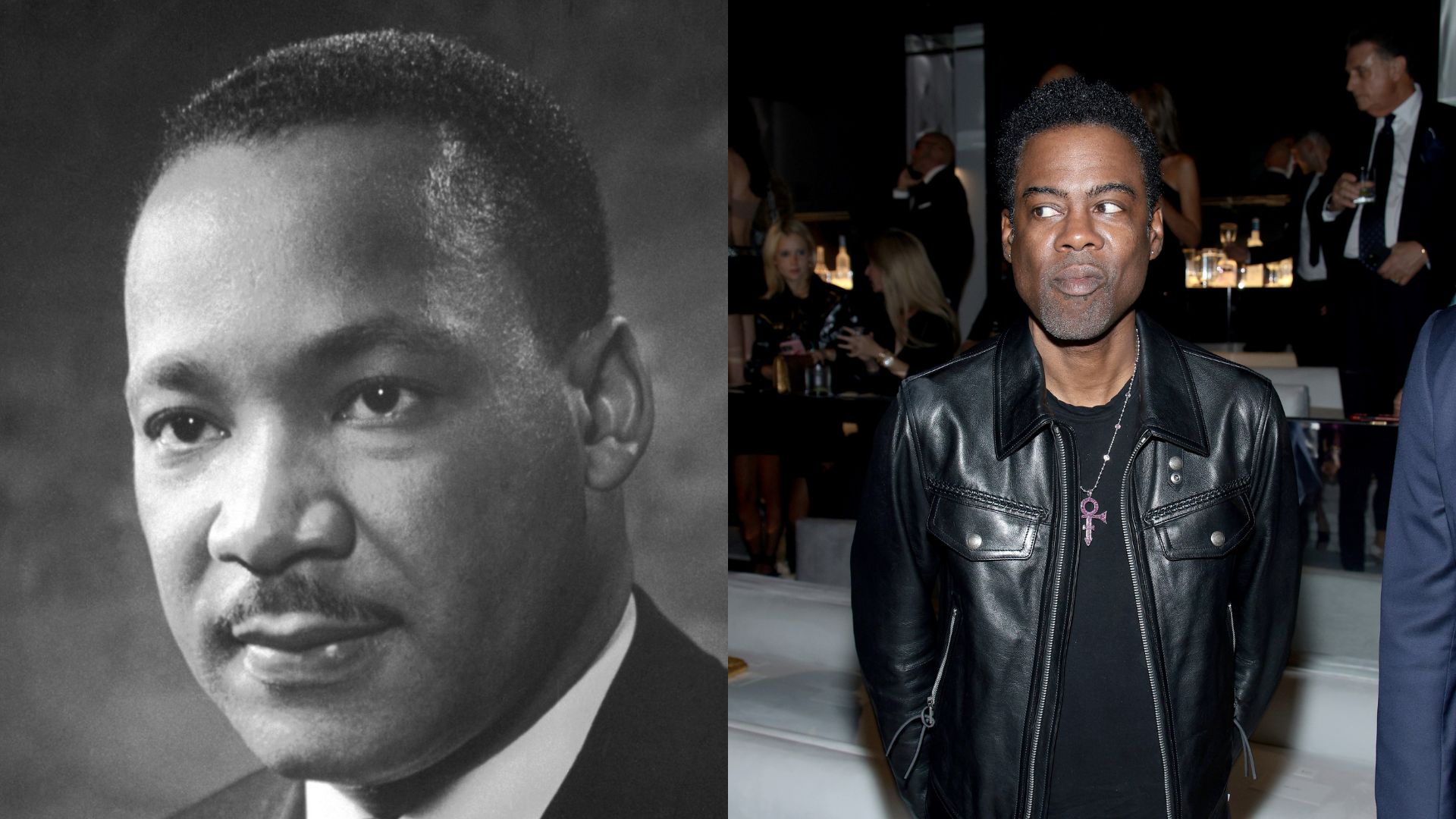 Martin Luther King (Foto: Wiki Commons) | Chris Rock (Foto: Dimitrios Kambouris/Getty Images)