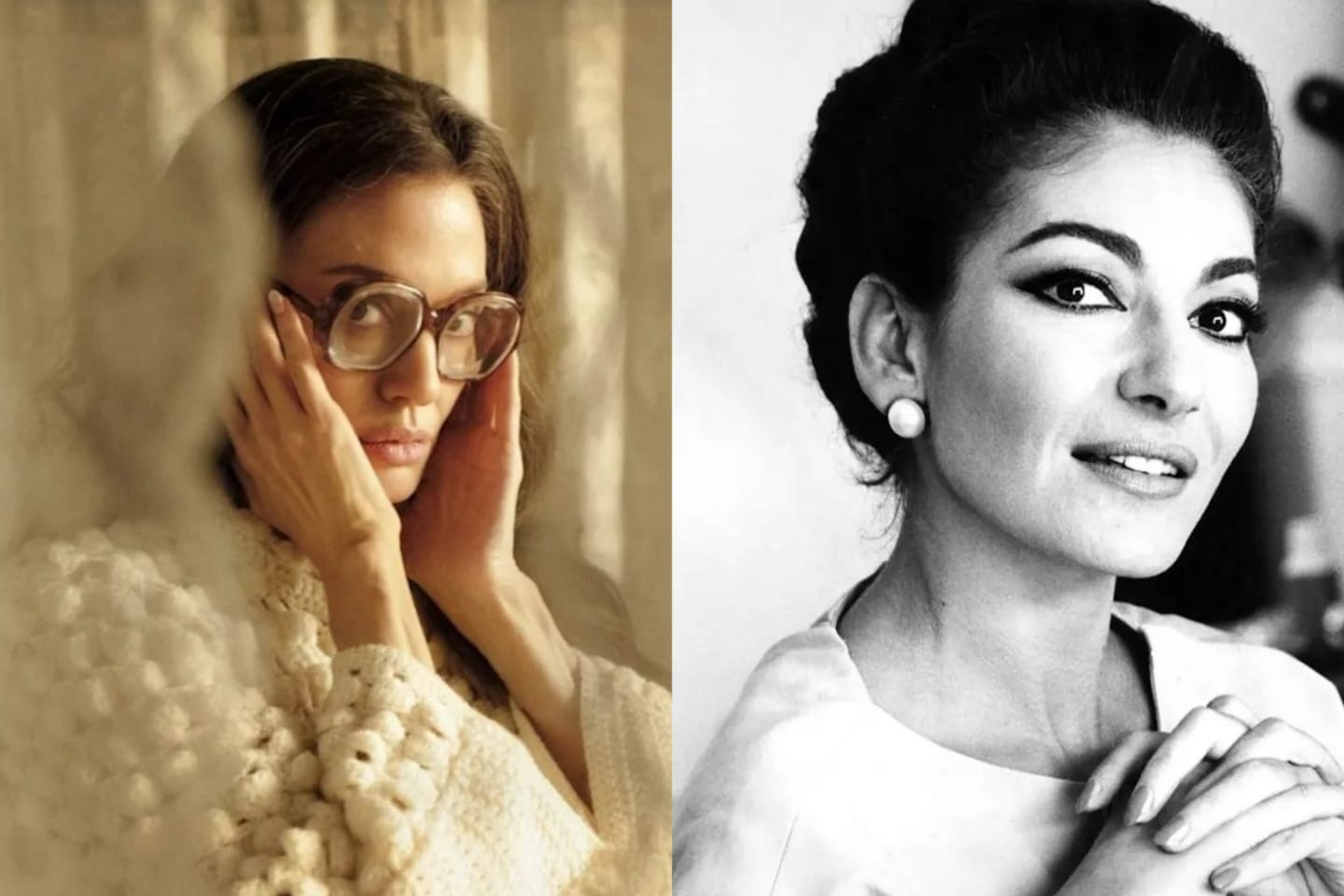 Angelina Jolie como Maria Callas para 'Maria' (Reprodução)