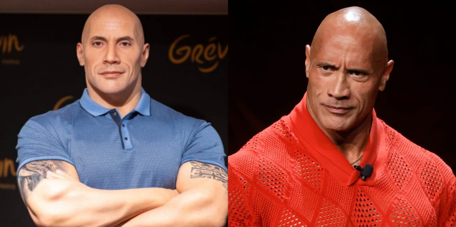 A estátua e The Rock (Getty Images)