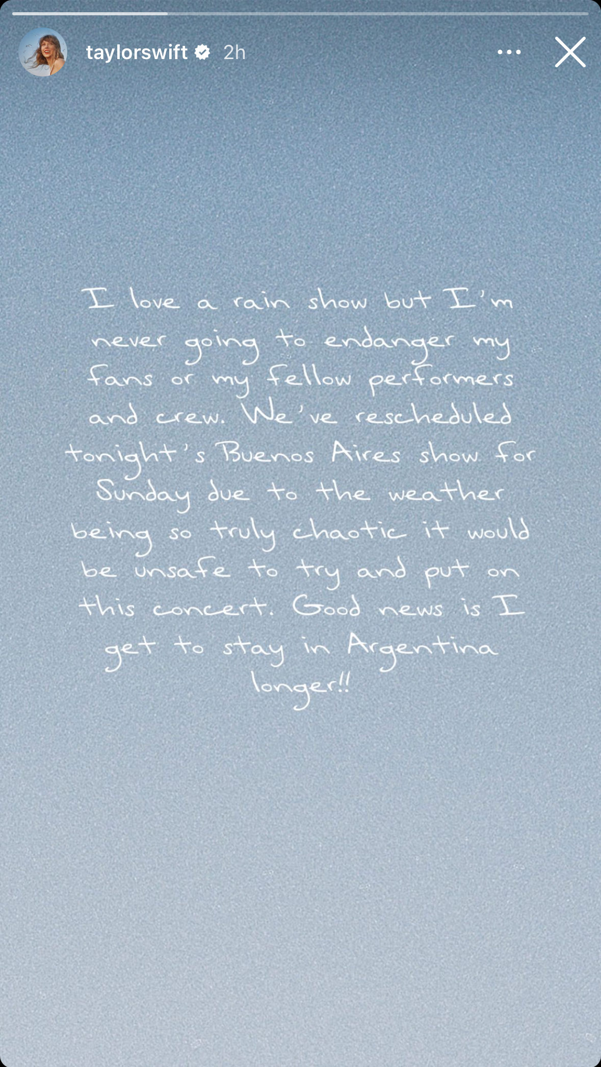 NOTA DE ESCLARECIMENTO TAYLOR SWIFT (FOTO: VIA INSTAGRAM)