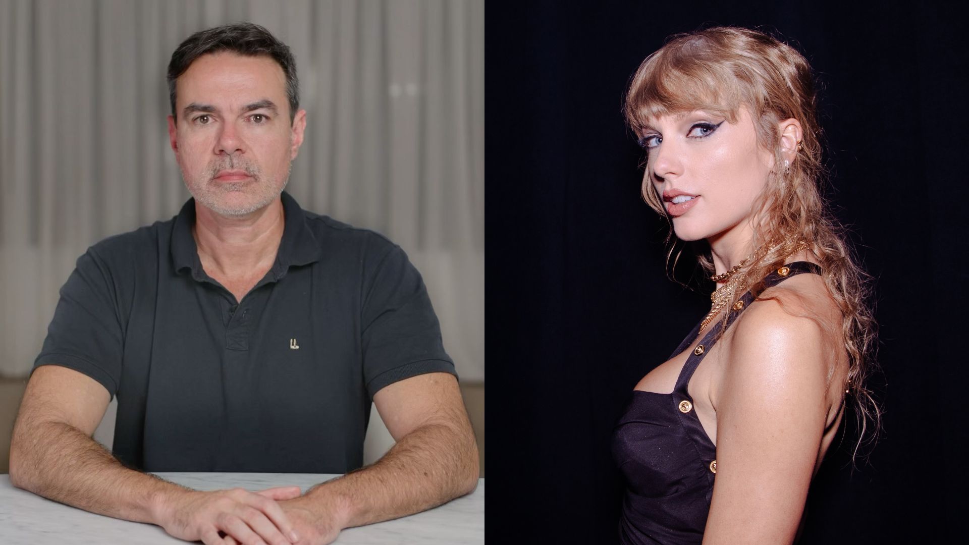 Serafim Abreu (Foto: Reprodução/Instagram) | Taylor Swift (Foto: Catherine Powell/Getty Images)