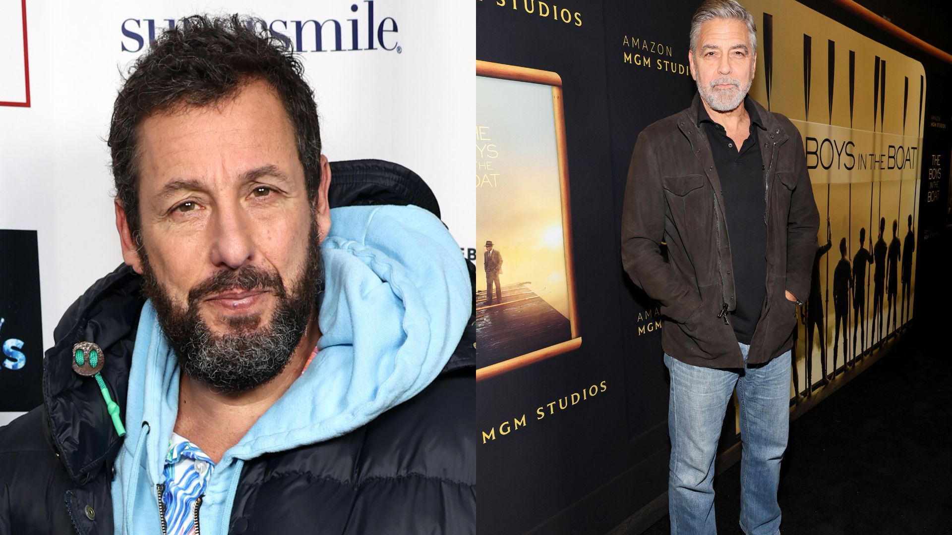Adam Sandler e George Clooney (Fotos: Getty Images)