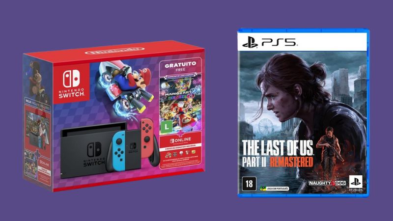 Além do console da Nintendo em grande oferta, também listamos a pré-venda de The Last of Us Part II Remastered para PlayStation 5