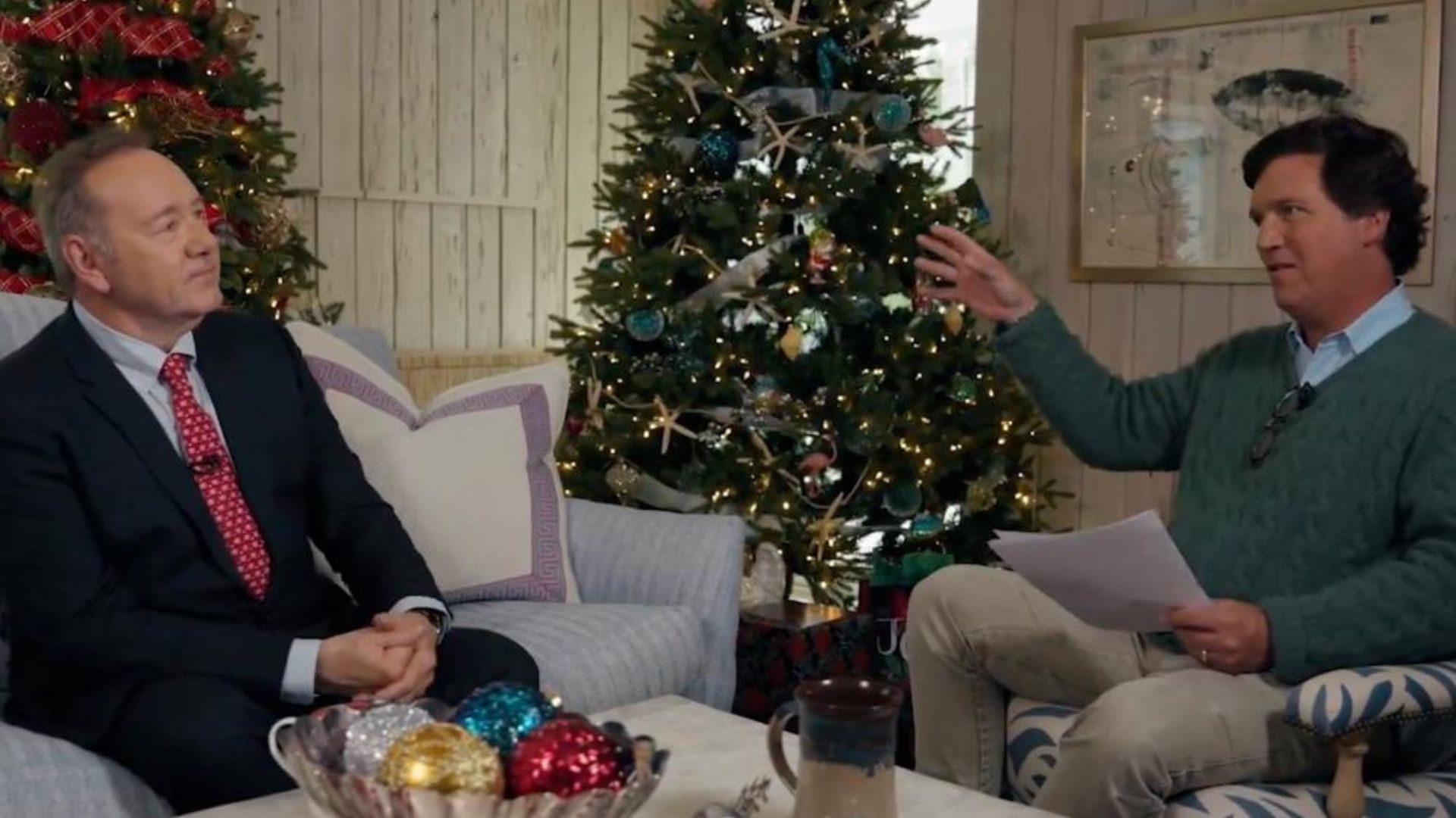 Kevin Spacey e Carlson Tucker (Foto: Reprodução)