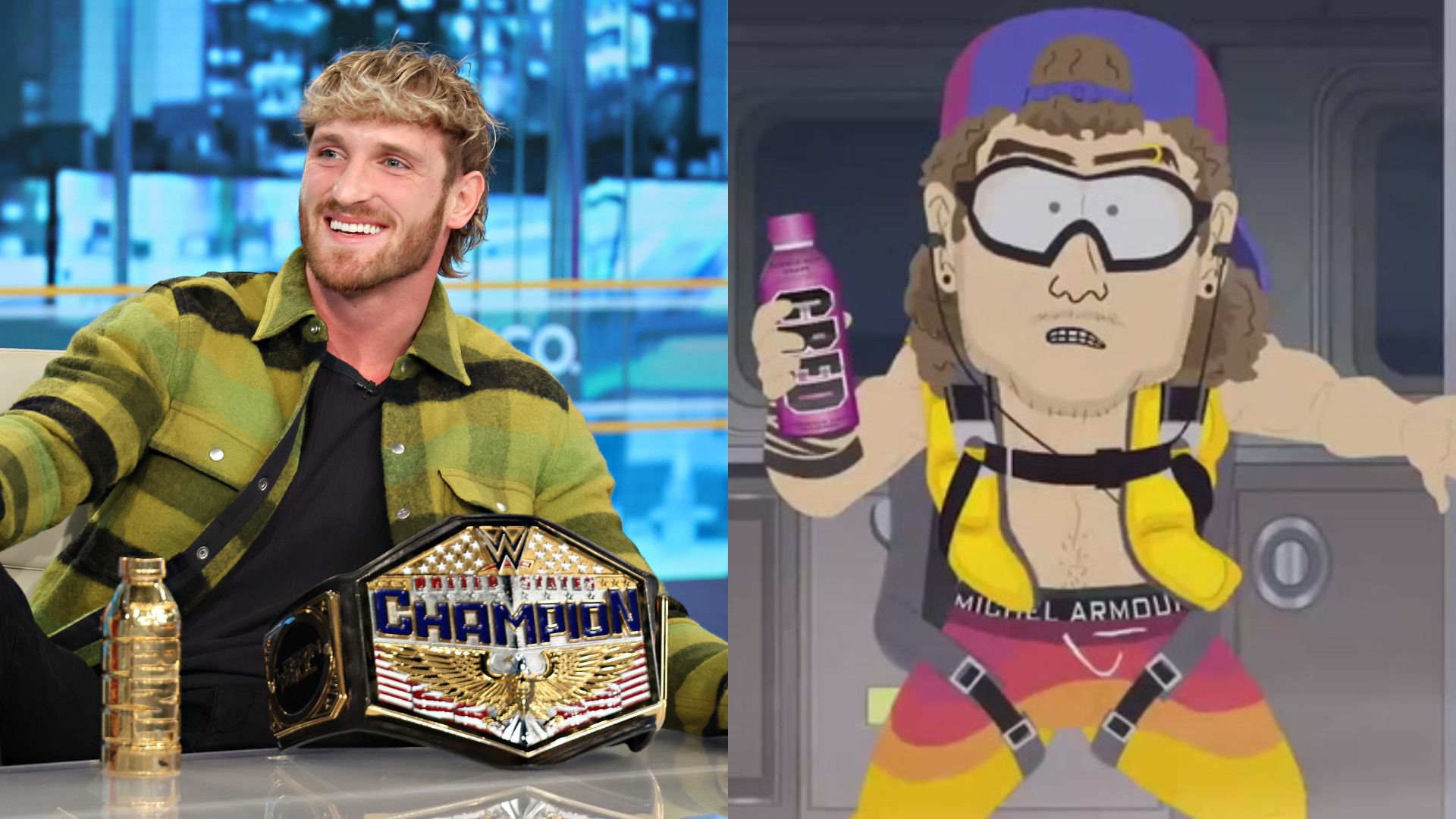 Logan Paul (Foto: Cindy Ord/Getty Images) e South Park (Foto: Reprodução/Comedy Central)