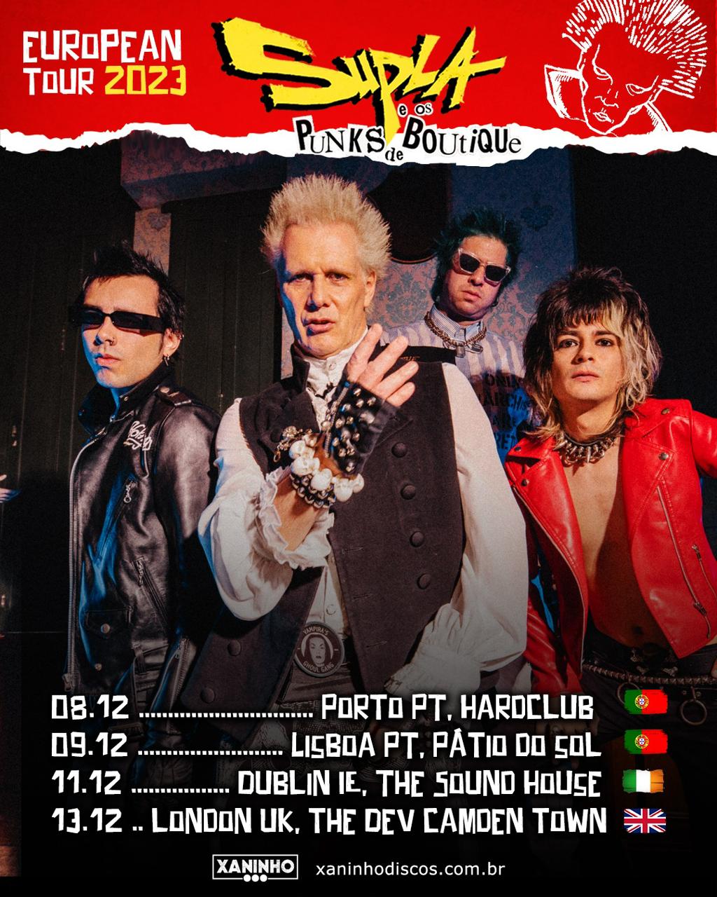 Turnê europeia de Supla em 2023