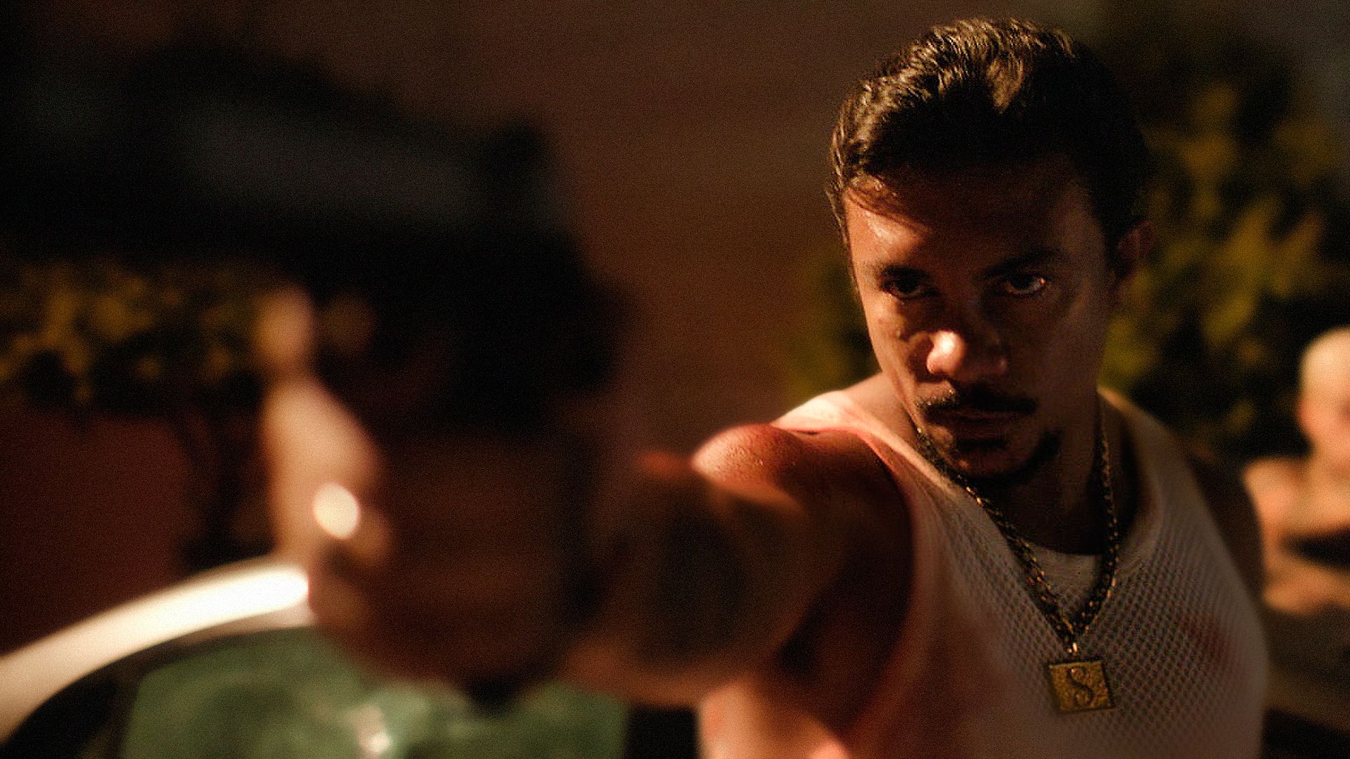 Xamã encarna traficante em primeira imagem do filme Cinco Tipos de Medo (Foto: Ulisses Malta Jr.)