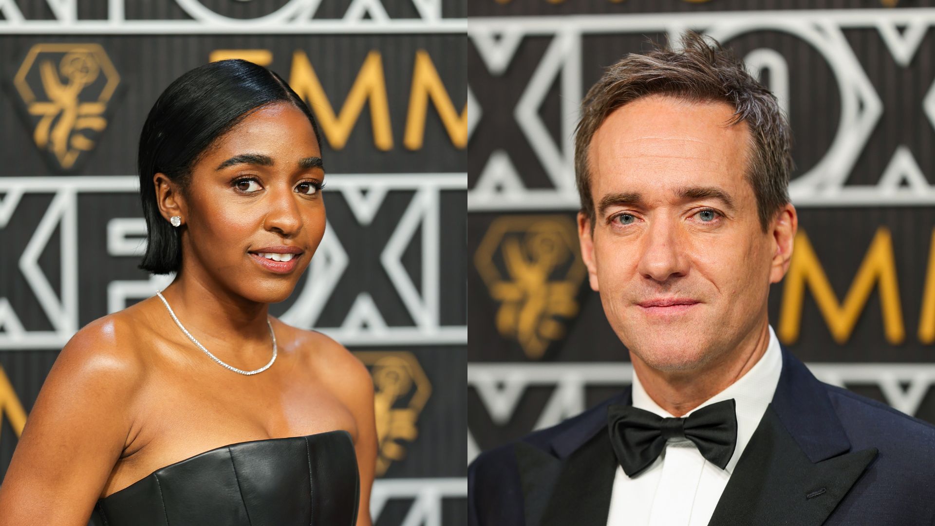 Ayo Edebiri (Foto: Neilson Barnard/Getty Images) | Matthew Macfadyen (Foto: Neilson Barnard/Getty Images)