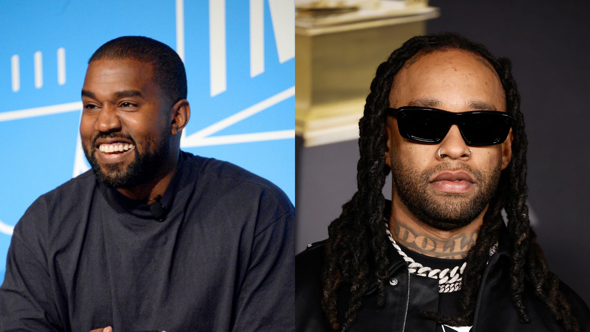 Kanye West (Foto: Brad Barket/Getty Images) e Ty Dolla Sign (Foto: Frazer Harrison/Getty Images)