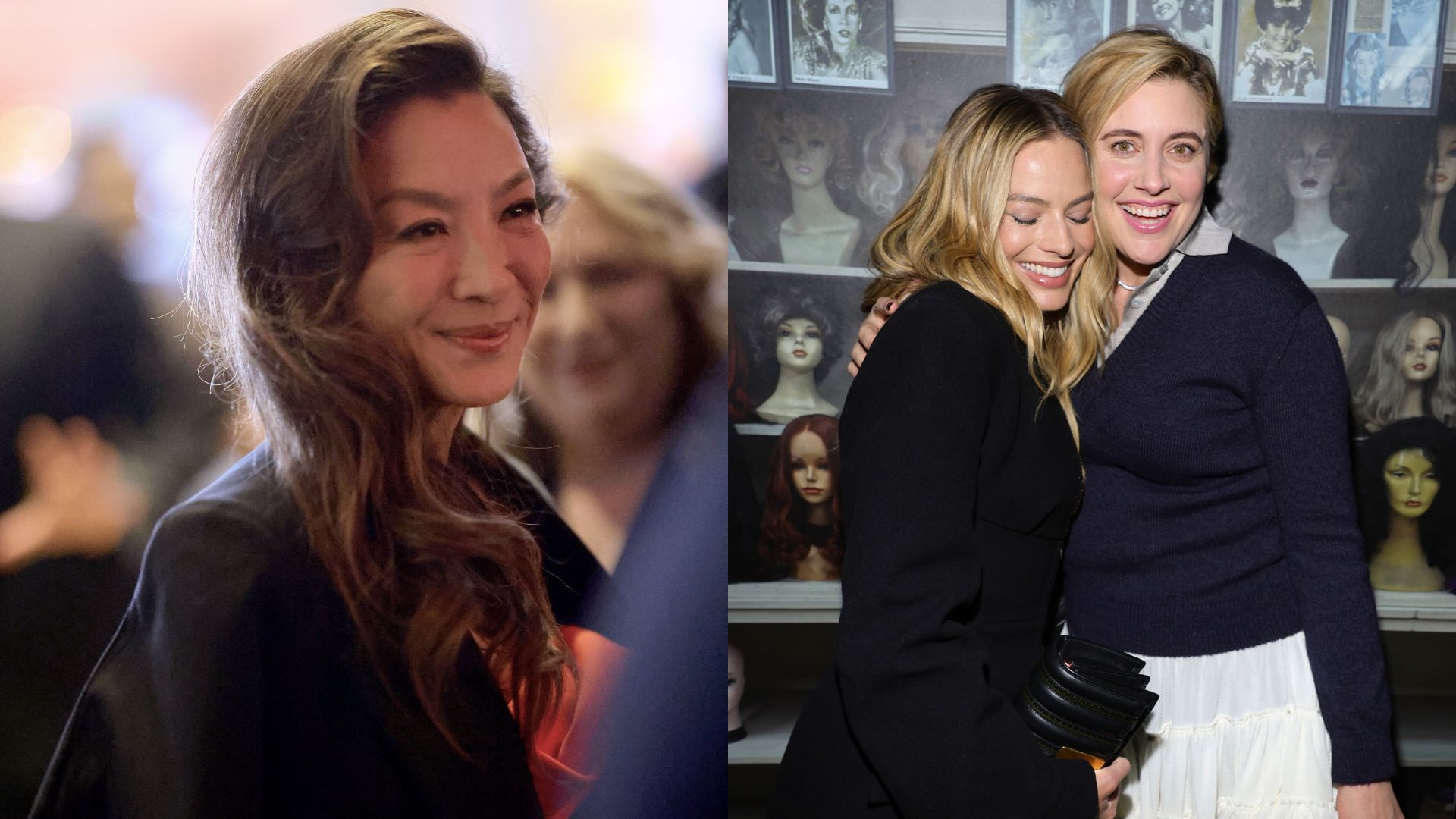 Michelle Yeoh, Margot Robbie e Greta Gerwig (Fotos: Getty Images)