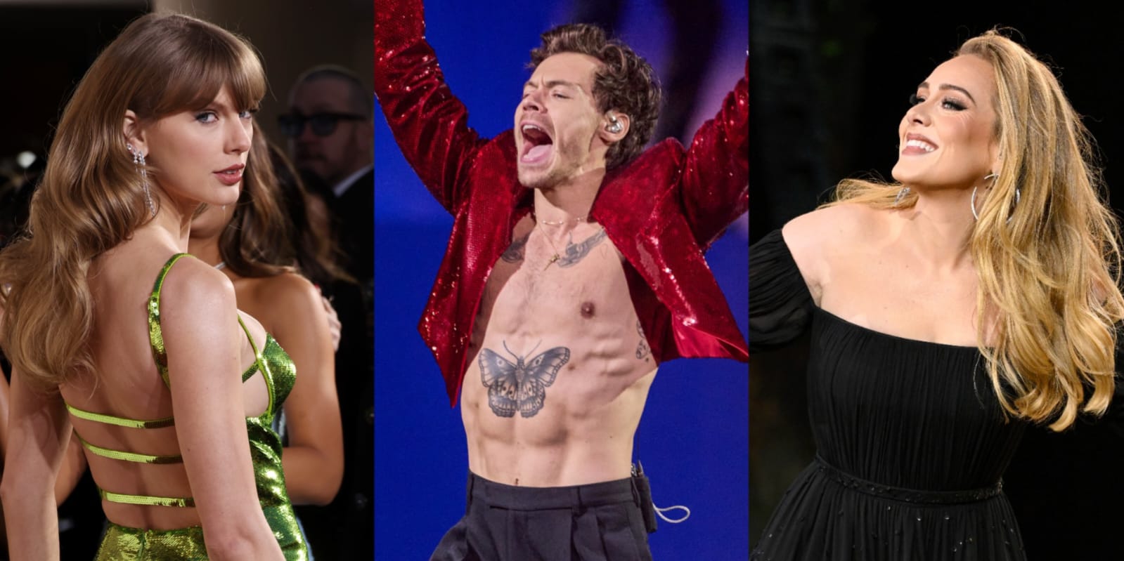 Taylor Swift, Harry Styles e Adele estão entre os nomes que devem ser retirados do TikTok (Getty Images)
